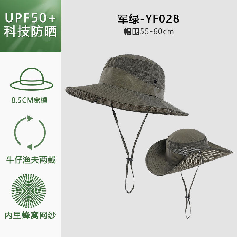 Fisherman Hat Men's Outdoor UV Protection Sun Hat Mountaineering Fishing Sun Hat Cycling Sun Hat Sun Hat