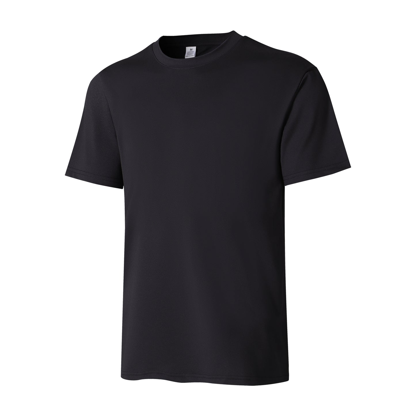 Cross-border Special European Size Quick-drying Round Neck Short-sleeved T-shirt for Men and Women Foreign Trade TikTok Polyester Ammonia Elastic Short T Wholesale