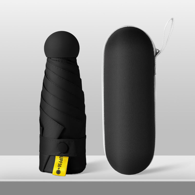 Advertising Umbrella Logo Folding Sun Umbrella Sunscreen Rain and Shine 50% Off Capsule Umbrella Promotional Gifts Umbrella Wholesale