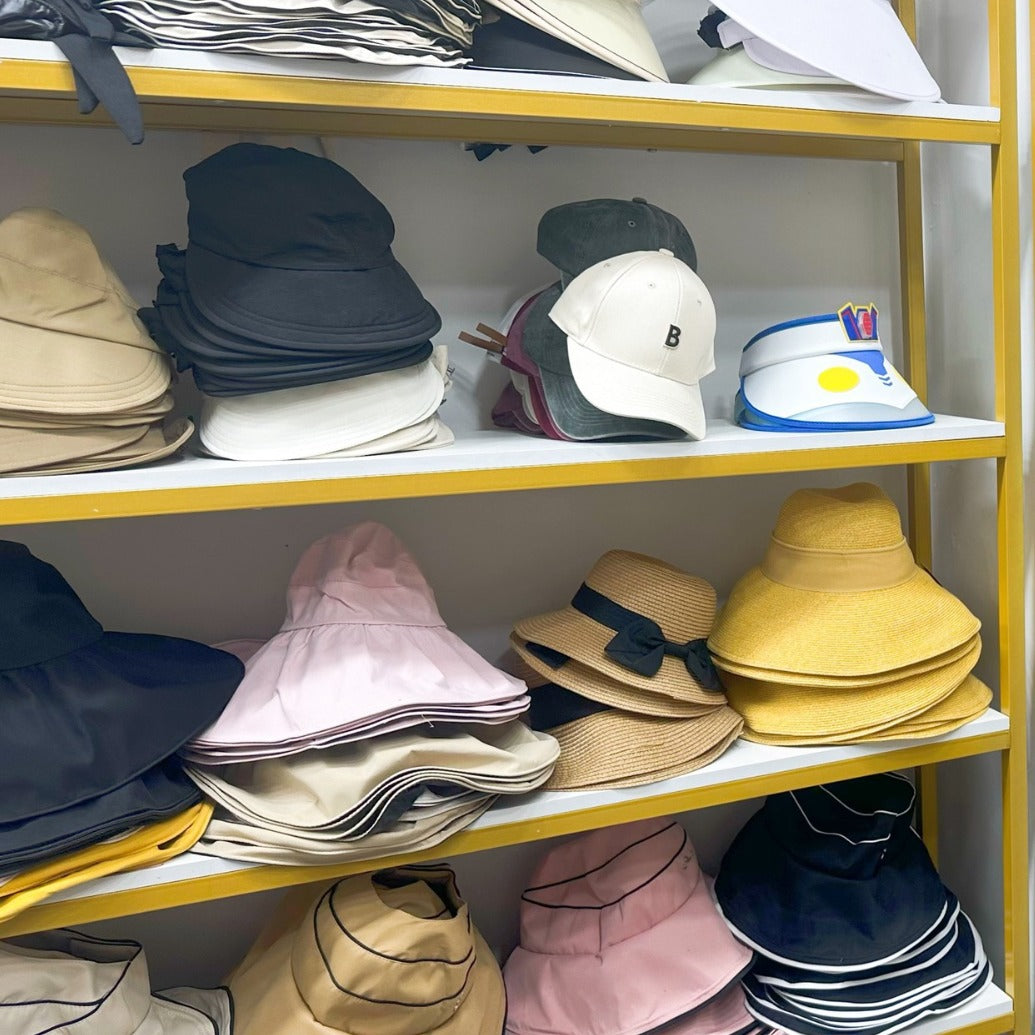 Spring and Summer Hat Stall Wholesale Night Market Entity High Quality Visor Stock Winter Hat Processing Bucket Hat Samples