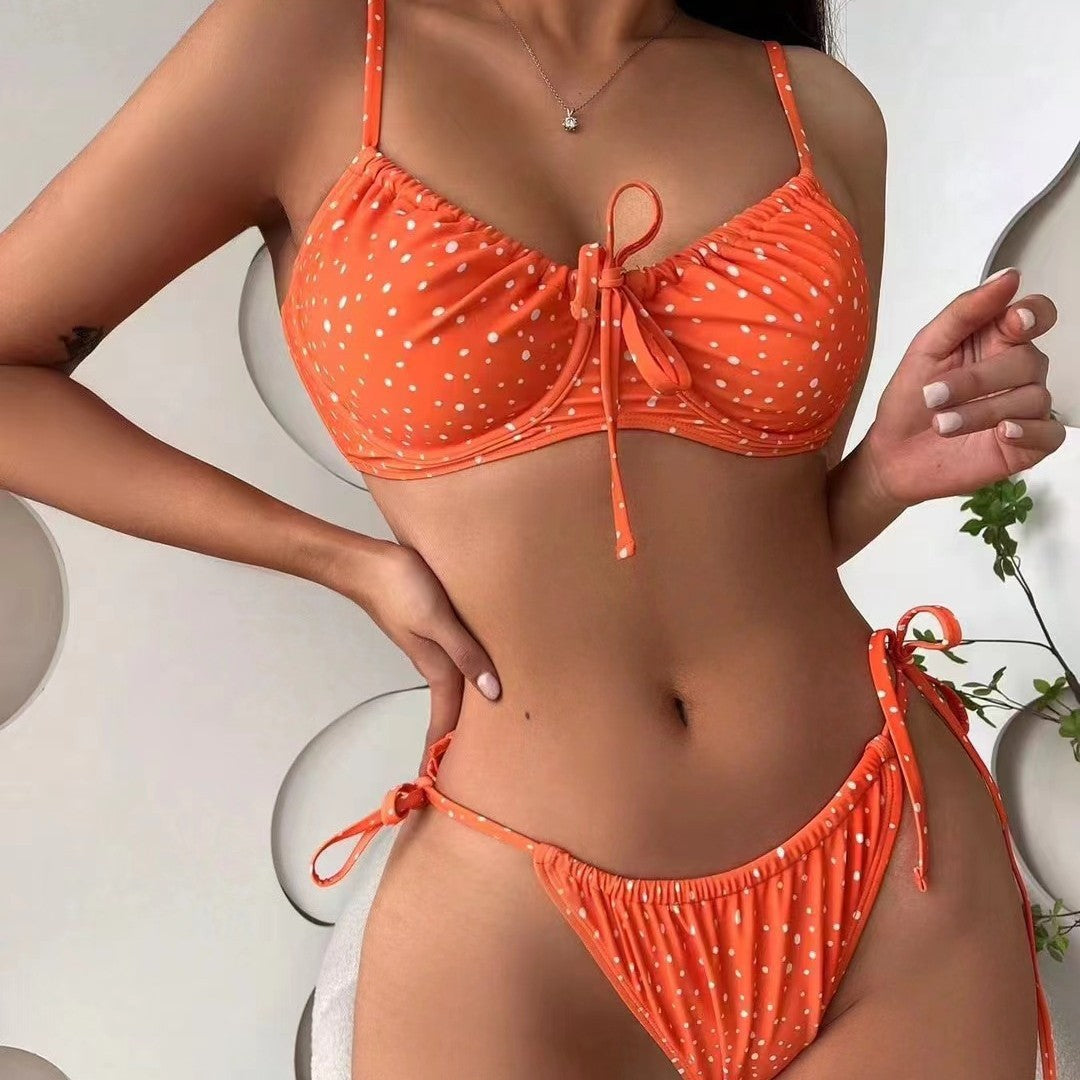 Shein Foreign Trade Split One-piece Swimsuit Women's Sexy Suit Supply European and American Hot Girls Bikini Stock Wholesale