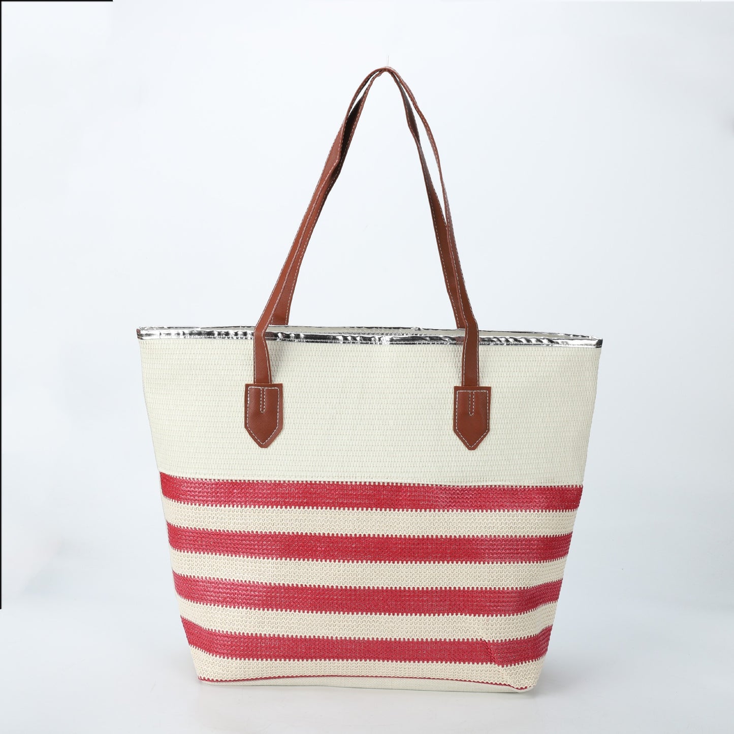 New Cross-border Beach Bag Striped, Foreign Trade Leisure Bag Amazon Armpit Bag Women's Shoulder Bag Women's Canvas Bag