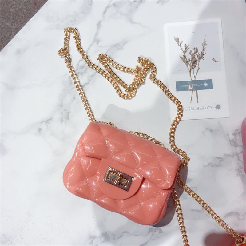 Summer Mini Jelly Bag Crossbody Shoulder Bag Korean Version Diamond Chain Bag Pvc Change Woman