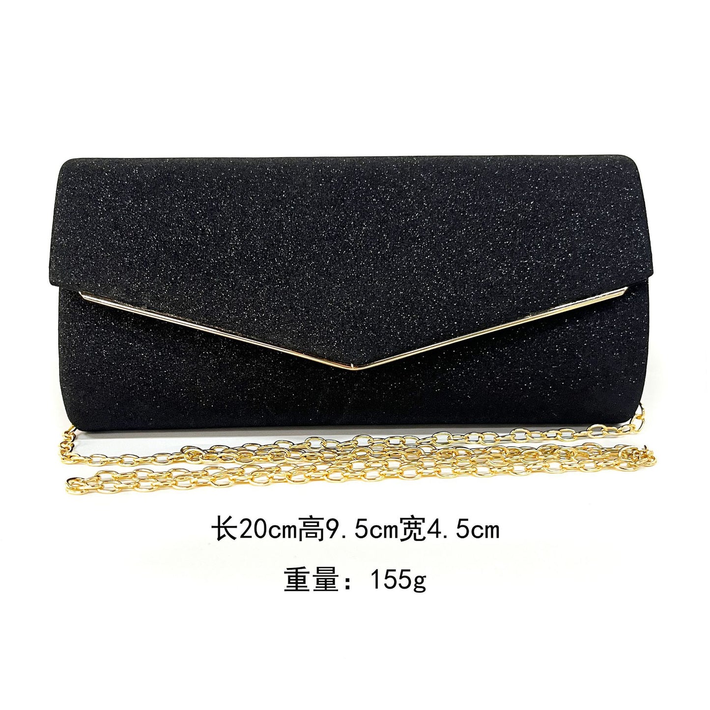 Factory Direct Sales Cross-border New Simple Hand-held Light Luxury European and American Style Dinner Bag Chain Handbag Women's Bag Evening Bag