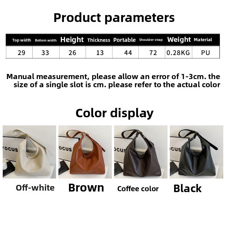 Women's Bag New Versatile Dumpling Bag Fashion Trend Shoulder Bag Large Capacity Commuter Messenger Bag