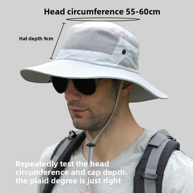 Fisherman Hat Men's Outdoor UV Protection Sun Hat Mountaineering Fishing Sun Hat Cycling Sun Hat Sun Hat