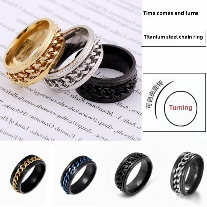 Popular Jewelry, Dragon Pattern Ring, Trendy Versatile Titanium Steel Ring, Wholesale of European and American Fashion Men's Ring