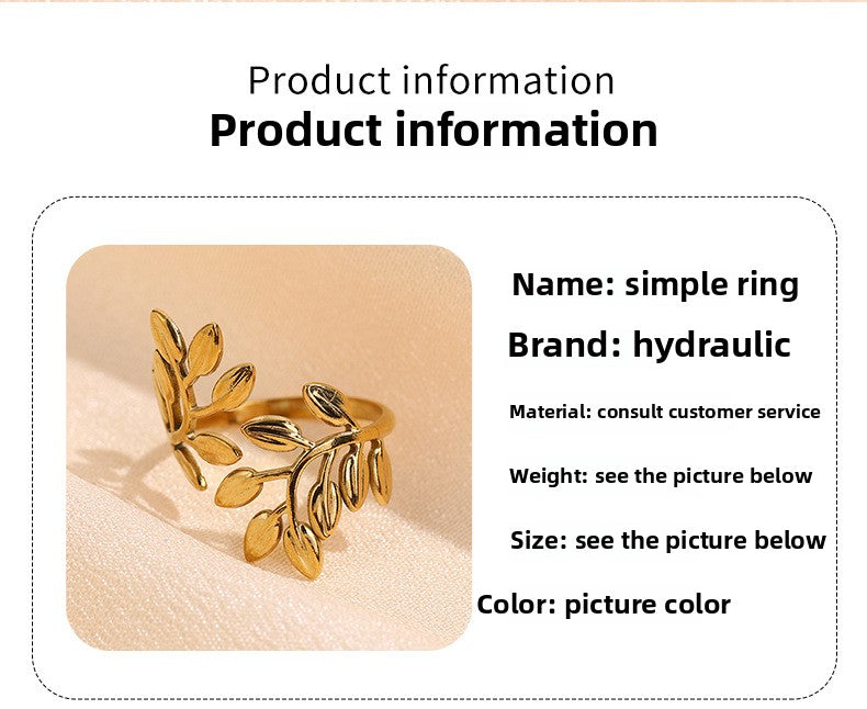 Hot Selling High-grade Stainless Steel Ring Opening Retro Geometric Line Ring Hydraulic Titanium Steel Jewelry Spot