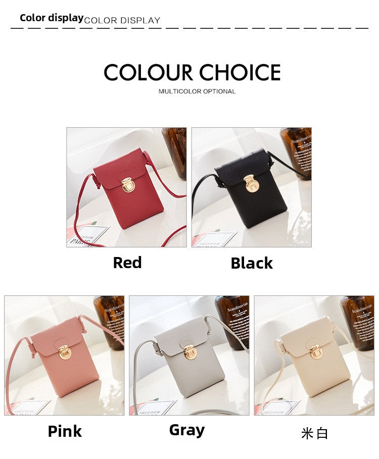 2025 Spring New Korean Version Women's Bag Solid Color Shoulder Mobile Phone Bag Crossbody Change Small Bag Super Hot Low-cost E-commerce Goods