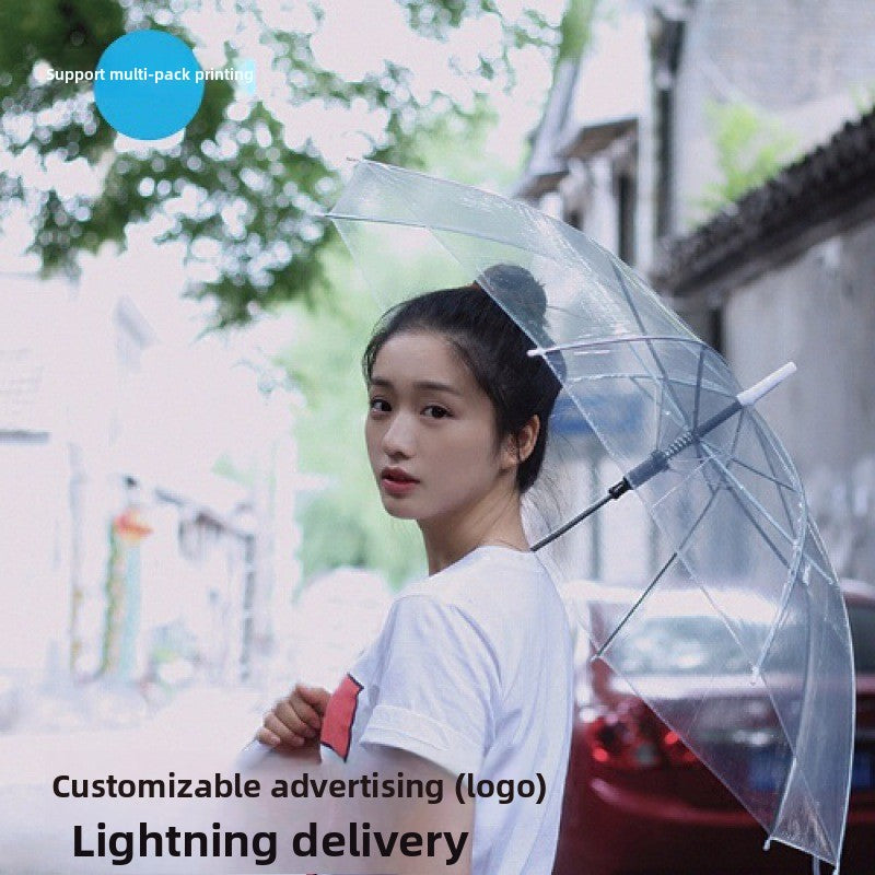 Transparent Umbrellas Wholesale Long-handled Umbrellas Internet Celebrities Automatic Umbrellas Advertising Umbrellas Can Be Ordered in Batches At Low Prices