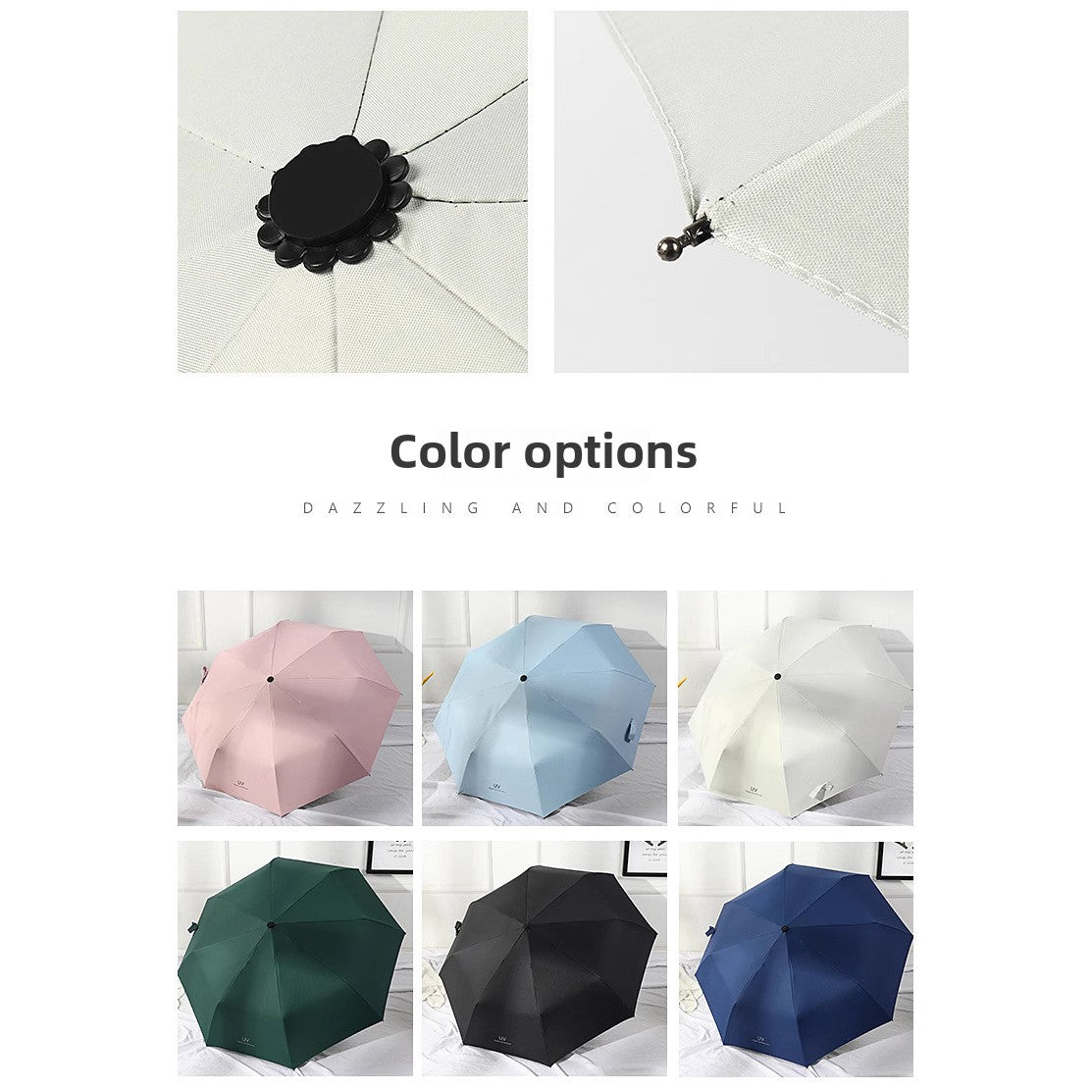 UV vinyl sun umbrella sunscreen sunshade umbrella UV protection women's three folding advertising umbrella wholesale custom logo