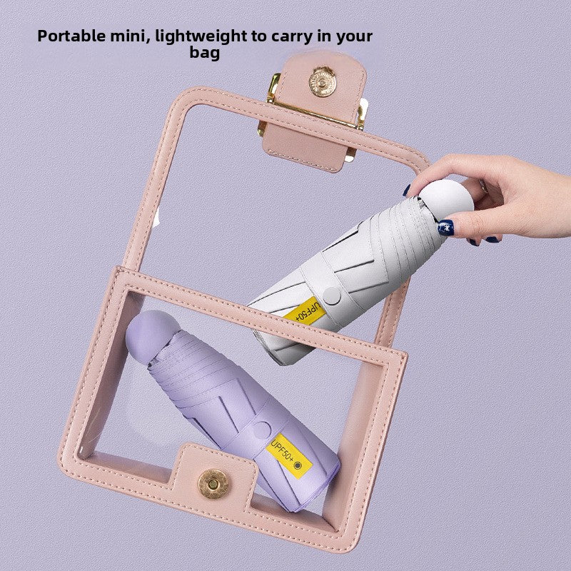 Ultra-light Umbrella Folding Sunshade Sun Umbrella Men's and Women's Foldable Souvenir Gift Capsule Box Promotional Umbrella