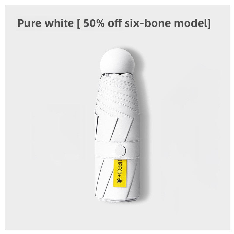 Ultra-light Umbrella Folding Sunshade Sun Umbrella Men's and Women's Foldable Souvenir Gift Capsule Box Promotional Umbrella