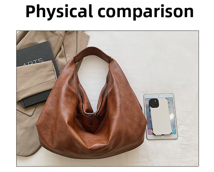 Foreign Trade Popular Women's Bags Fashion Leisure Single Armpit Bags Large Capacity European and American Trend Tote Bags Factory Direct Sales