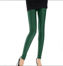 Foreign Trade Large-size Women's Clothing New Elastic Nine-point Women's Pants Summer Thin Candy-colored Fluorescent Leggings