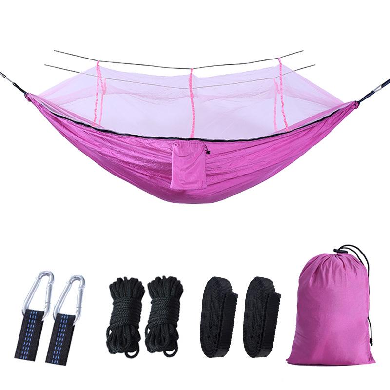 Portable Single Double Mosquito Net Hammock Outdoor Camping with Mosquito Net Hammock Anti-mosquito Camping Mesh Mosquito Net Hammock