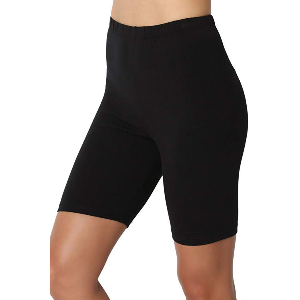 European and American Cross-border Women's Clothing New Solid Color Flat Five-point Yoga Pants Sports Casual Pants
