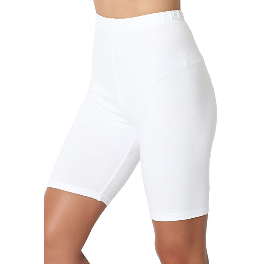 European and American Cross-border Women's Clothing New Solid Color Flat Five-point Yoga Pants Sports Casual Pants