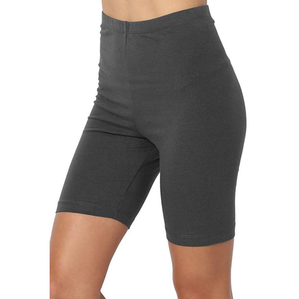 European and American Cross-border Women's Clothing New Solid Color Flat Five-point Yoga Pants Sports Casual Pants
