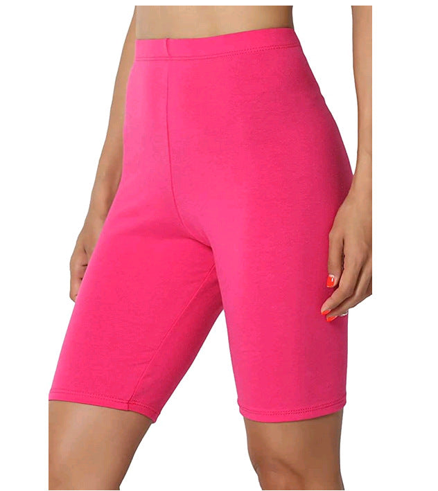 European and American Cross-border Women's Clothing New Solid Color Flat Five-point Yoga Pants Sports Casual Pants