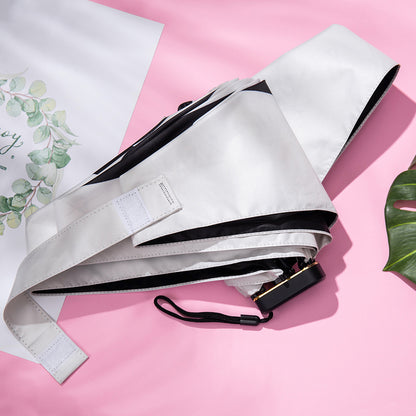 Umbrella Camellia Vinyl Sunscreen Parasol Ultra-light Mini Five folding Pocket Sun Umbrella Wholesale Special Offer