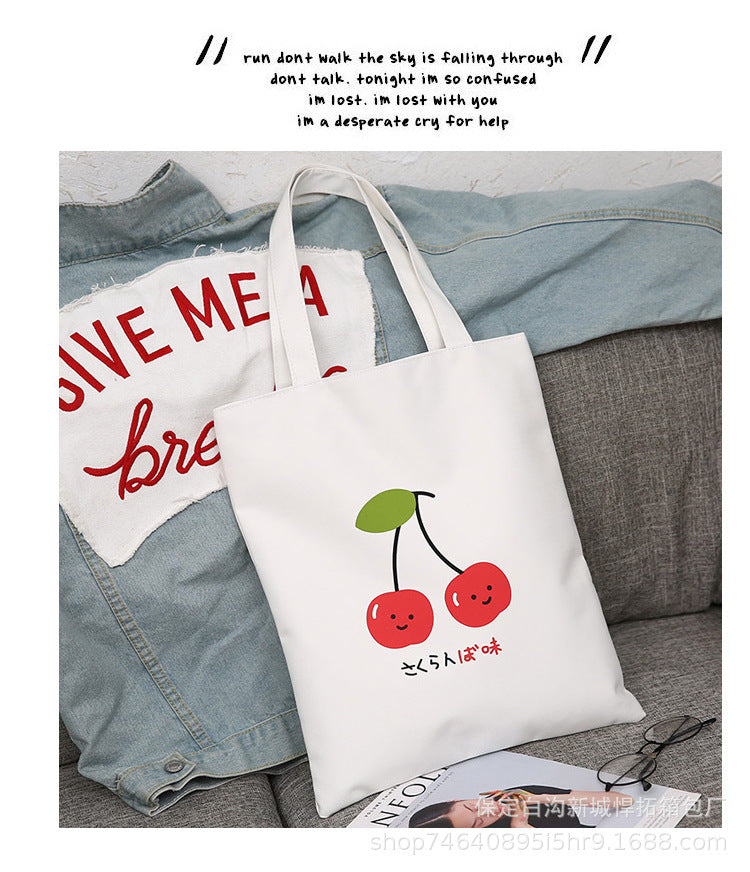 Canvas Bag Female Student Korean Version Large Capacity Simple Shoulder Bag Handbag To Picture Wholesale