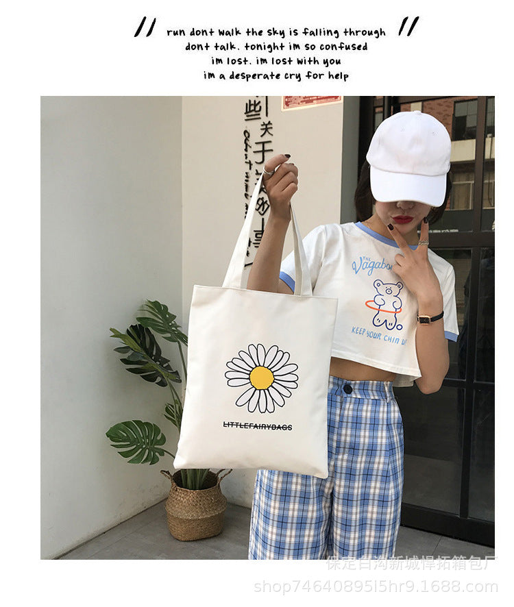 Canvas Bag Female Student Korean Version Large Capacity Simple Shoulder Bag Handbag To Picture Wholesale