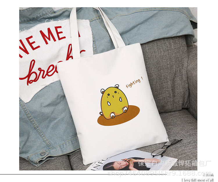 Canvas Bag Female Student Korean Version Large Capacity Simple Shoulder Bag Handbag To Picture Wholesale