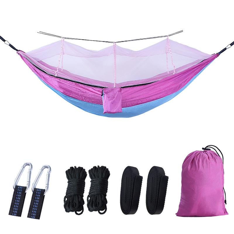 Portable Single Double Mosquito Net Hammock Outdoor Camping with Mosquito Net Hammock Anti-mosquito Camping Mesh Mosquito Net Hammock