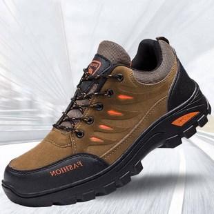 Men's Shoes Mountaineering Shoes 2024 New Four-season Outdoor Sports Shoes Waterproof and Non-slip Labor Insurance Shoes Fashion Casual Shoes