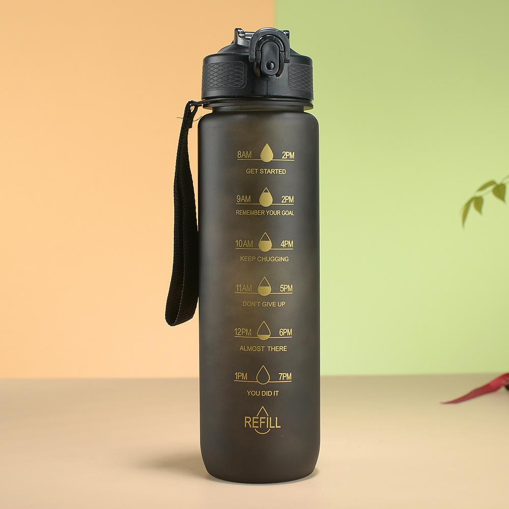 Gradual Change bottle, Gradual Change Color Outdoor Matte 1000ml Sports Water Cup