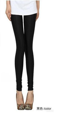 Foreign Trade Large-size Women's Clothing New Elastic Nine-point Women's Pants Summer Thin Candy-colored Fluorescent Leggings