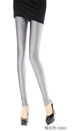 Foreign Trade Large-size Women's Clothing New Elastic Nine-point Women's Pants Summer Thin Candy-colored Fluorescent Leggings