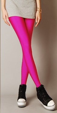 Foreign Trade Large-size Women's Clothing New Elastic Nine-point Women's Pants Summer Thin Candy-colored Fluorescent Leggings
