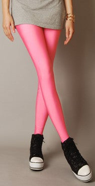 Foreign Trade Large-size Women's Clothing New Elastic Nine-point Women's Pants Summer Thin Candy-colored Fluorescent Leggings