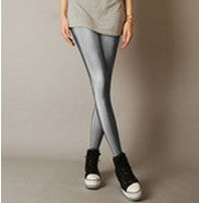 Foreign Trade Large-size Women's Clothing New Elastic Nine-point Women's Pants Summer Thin Candy-colored Fluorescent Leggings