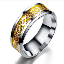 Popular Jewelry, Dragon Pattern Ring, Trendy Versatile Titanium Steel Ring, Wholesale of European and American Fashion Men's Ring
