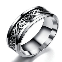 Popular Jewelry, Dragon Pattern Ring, Trendy Versatile Titanium Steel Ring, Wholesale of European and American Fashion Men's Ring