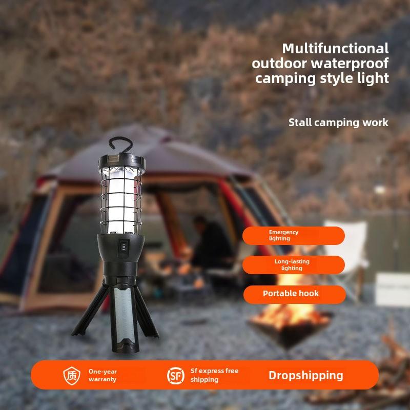 Outdoor Explosion-proof Camping Bracket Light Night Market Stall Work Light Charging Led Tent Light Strong Light Horse Light