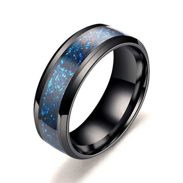 Popular Jewelry, Dragon Pattern Ring, Trendy Versatile Titanium Steel Ring, Wholesale of European and American Fashion Men's Ring