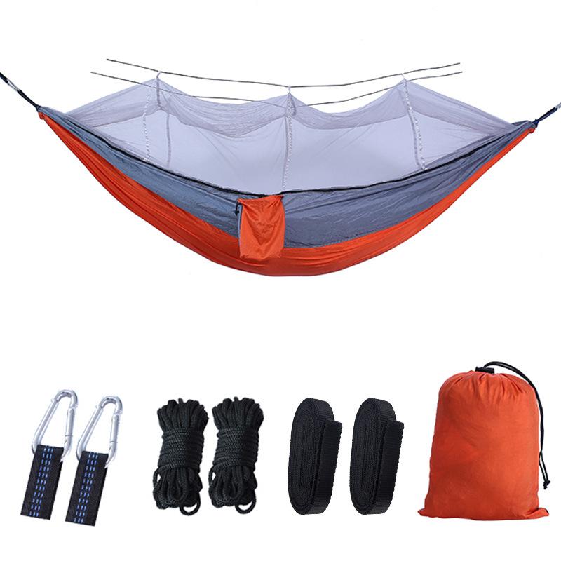 Portable Single Double Mosquito Net Hammock Outdoor Camping with Mosquito Net Hammock Anti-mosquito Camping Mesh Mosquito Net Hammock