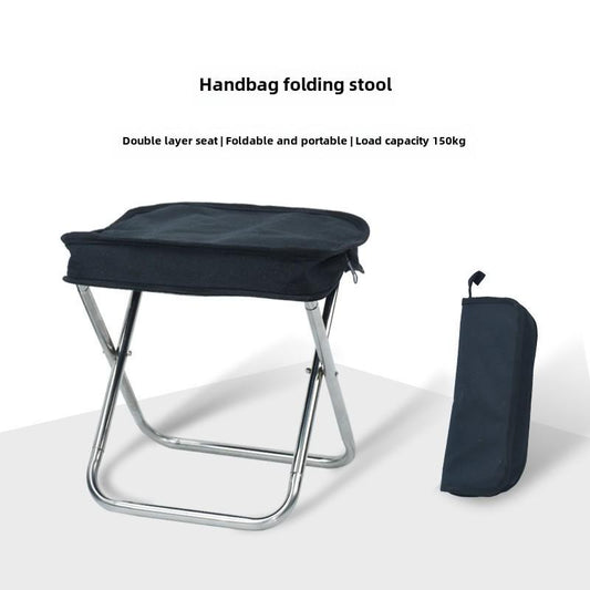 Outdoor Handbag Folding Stool Portable Folding Chair Camping Pencil Bag Stool Stainless Steel Pony Fishing Stool Equipment