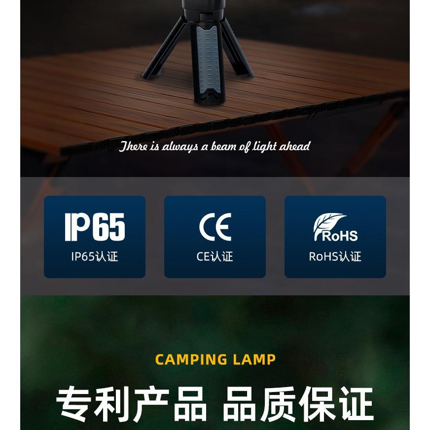 Outdoor Explosion-proof Camping Bracket Light Night Market Stall Work Light Charging Led Tent Light Strong Light Horse Light