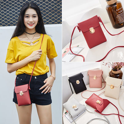 2025 Spring New Korean Version Women's Bag Solid Color Shoulder Mobile Phone Bag Crossbody Change Small Bag Super Hot Low-cost E-commerce Goods