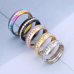 Hot Selling Titanium Steel Ring Niche Single Row Rhinestone Diamond Set Exquisite Ring Stainless Steel Jewelry Directly From The Manufacturer
