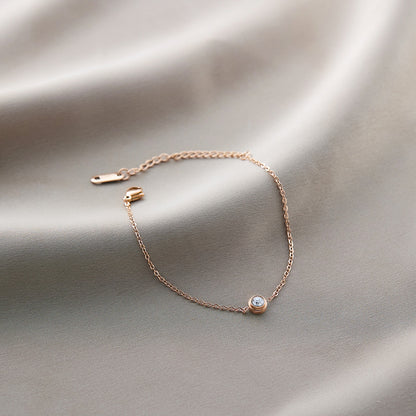 Warm Jian Does Not Fade Cross-border Hot-selling Titanium Steel Bracelet Women's Five-leaf Clover with Diamonds Ins Wind Personality 18K Vacuum Plating