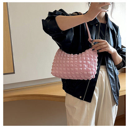 2025 Small Fresh Bubble Bag Women's Soft Folded Underarm Bag Girls Fashion Trend Shoulder Bag Korean Version Jane
