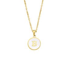 Foreign Trade Hot-selling Ins Wind Simple Alloy, English Letter Necklace Pendant Round Item Pendant 26 Letter Necklace