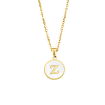 Foreign Trade Hot-selling Ins Wind Simple Alloy, English Letter Necklace Pendant Round Item Pendant 26 Letter Necklace
