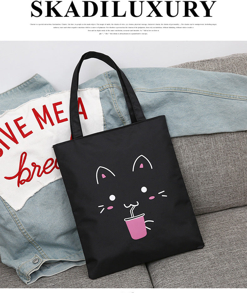 Canvas Bag Female Student Korean Version Large Capacity Simple Shoulder Bag Handbag To Picture Wholesale